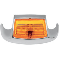 Pare-choc - garde-boue avant + feu verre orange - HD FL, FLT, Softail de 1980 à 2017 - chromé
