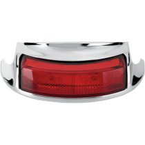 Pare-choc - garde-boue arrière + feu verre rouge - HD Touring à partir de 2009 - chromé