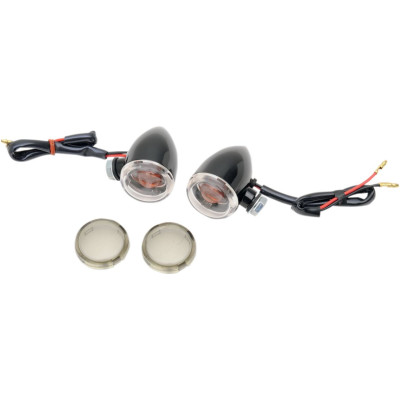 Kit de clignotants avant Mini Deuce - 12 V - verre fumé/clair - noir