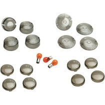 Cabochons de clignotants Flat avant - pour HD Softail FLST, Touring de 1986 à 2013 - fumé