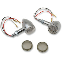 Kit de clignotants Mini Deuce à led -  éclairage rouge - 12 V - chromé