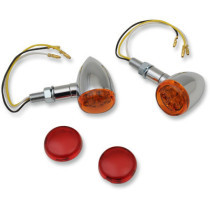 Kit de clignotants Mini Deuce à led -  éclairage rouge/orange - 12 V - chromé