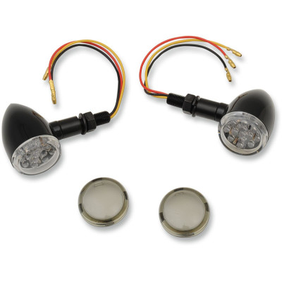 Kit de clignotants Mini Deuce à led -  éclairage orange - 12 V - noir
