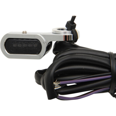 Kit clignotants avant led - HD Touring de 2009 à 2017, V Rod de 2009 à 2017 - verre fumé - chromé