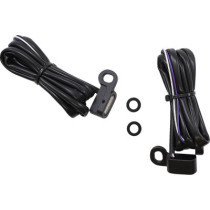Clignotants avant - verre clair - led ambre - pour HD V Rod de 2002 à 2012, Softail de 2016 à 2017 - noir