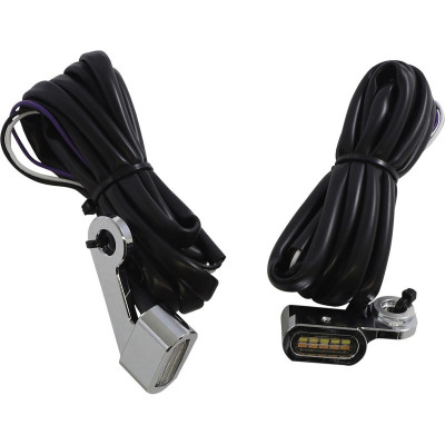 Clignotants à led avant - verre clair - led ambre/blanc - pour HD Sportster XL de 2014 à 2020 - chromé