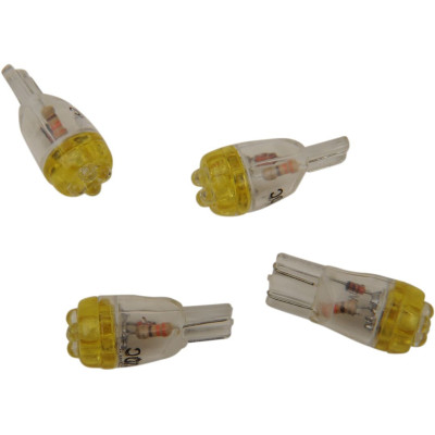 Kit Mini Wedge ampoule à led - 12 V - 0,5 W - ambre