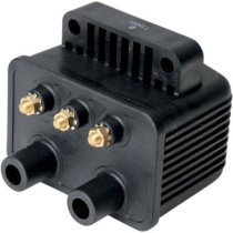 Bobine d'allumage Single Fire - 12 V - 2,4 ohm - pour Harley Davidson jusqu'à 1999 - noir