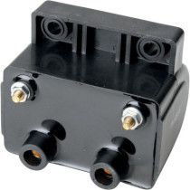 Bobine d'allumage Noir Dual Fire - 12V - 3 OHM - Harley Davidson Big Twin de 1985 à 1999 et Sportster de 1986 à 2003