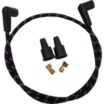 Fils de bougie - 37"/93,5 cm - Diam. 7 mm - noir/rose