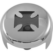 Cache klaxon Maltese Cross - pour Harley Davidson Big Twin, Sportster XL à partir de 1991 - chromé