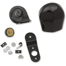 Kit de klaxon - 12 V - 110 dB - pour Harley Davidson Big Twin, Sportster XL à partir de 1991 - noir