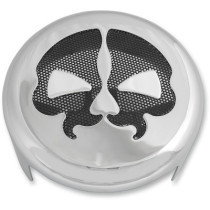 Cache klaxon Skull - pour Harley Davidson Big Twin, Sportster XL à partir de 1991 - chromé