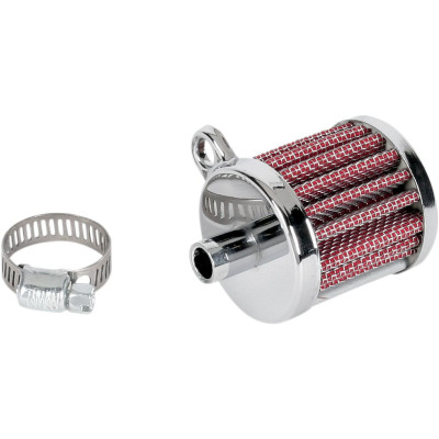 Mini filtre reniflard de carter moteur - pour durite de 3/8" - chromé
