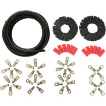 Kit de câble de batterie à oeillets - 7,6 m - noir