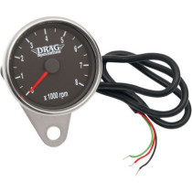 Compte-tours - 8000 RPM - 2,4" - pour HD Big Twin de 1999 à 2003 et Sportster XL de 1986 à 2003 - chromé - fond noir