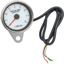 Compte-tours - 8000 RPM - 2,4" - pour HD Big Twin de 1999 à 2003 et Sportster XL de 1986 à 2003 - chromé - fond blanc