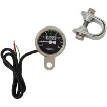 Compte-tours - 8000 RPM - 48 mm - pour HD Big Twin de 1999 à 2003 et Sportster XL de 1986 à 2003 - chromé - fond noir