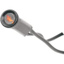 Voyant d'huile - à clipser - 3/8" - pour Harley Davidson FX, FXR, Dyna et sportster de 1984 à 1994 - contour inox