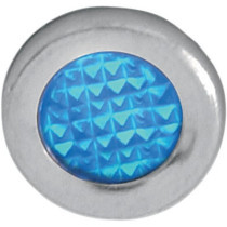 Témoin lumineux - bleu - à clipser - 0,30" - contour inox