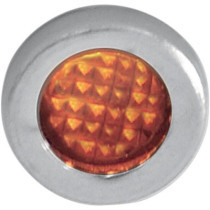 Témoin lumineux - orange - à clipser -  0,30" - contour inox