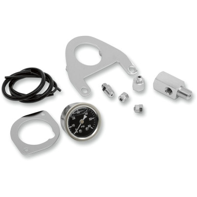 Kit de jauge pression d'huile - 60 PSI - pour HD Dyna de 1999 à 2003 / Softail de 2000 à 2017 / Touring de 1999 à 2013 - chromé
