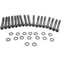 Kit de vis moletées de carter primaire - pour Harley Davidson Sportster XL à partir de 2004 - noir