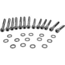 Kit de vis moletées de carter de distribution - pour Harley Davidson Sportster XL à partir de 2004 - noir
