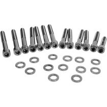 Kit de vis lisses de carter de distribution - pour Harley Davidson Sportster XL à partir de 2004 - noir