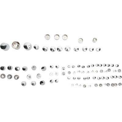 Kit de cache vis de moteur - pour Harley Davidson Softail de 2000 à 2006 - chromé