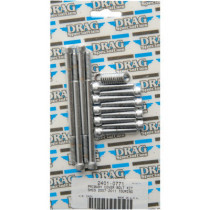 Kit de vis moletées de carter primaire - pour Harley Davidson Touring de 2007 à 2016 - chromé