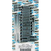 Kit de vis lisses de carter latéral de transmission - pour Harley Davidson Dyna et Softail de 2007 à 2017 - chromé