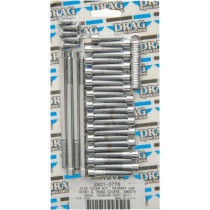 Kit de vis lisses de carter latéral de transmission - pour Harley Davidson Touring de 2007 à 2016 - chromé