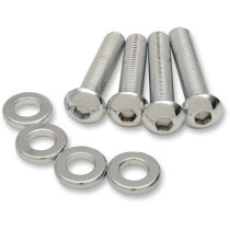 Kit de montage d'amortisseur - tête bouton - pour Harley Davidson Sportster XL à partir de 2004 - chromé