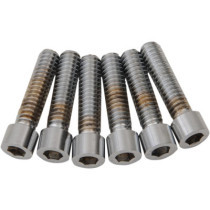 Kit de vis lisses de cache supérieur de boîte de vitesse - pour Harley Davidson avec moteur M8 à partir de 2017 - chromé
