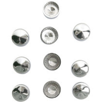 Kit de cache vis - 1/2" - pour vis 6 pans de 5/16" - chromé