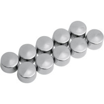 Kit de cache vis - 10mm - pour vis 12 pans de 6mm - chromé