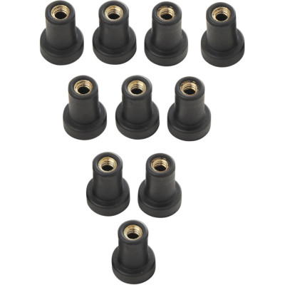 Écrous encapsulés - 10/24" - néoprène - noir