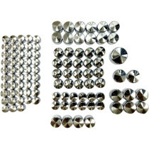 Kit de capuchons de vis moteur - Deluxe - pour Harley Davidson à moteur Milwaukee Eight à partir de 2017 - chromé