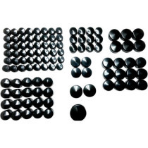 Kit de capuchons de vis moteur - Deluxe - pour Harley Davidson à moteur Milwaukee Eight à partir de 2017 - noir