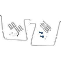 Supports de fixation pour sacoches latérales - pour Harley Davidson Dyna de 2006 à 2017 - chromé