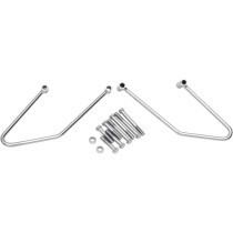 Supports de fixation pour sacoches latérales - pour Harley Davidson FXST de 2006 à 2010 et FLSTF de 2007 à 2017 - chromé