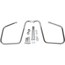 Supports de fixation pour sacoches latérales - pour Harley Davidson Dyna de 2008 à 2017 - chromé