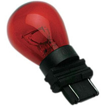 Ampoule à culot - 3157-  à double filament - 12 V - rouge