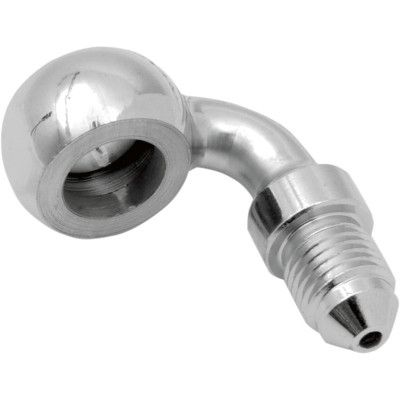 Raccord de durite de frein BANJO - 90° - mâle AN-3  - 3/8" 10 mm - chromé