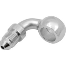 Raccord de durite de frein BANJO - 90° - mâle AN-3  - 7/16" - chromé