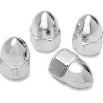Ecrous borgnes WARE - 1/4"-28 - Chromé - Lot de 5