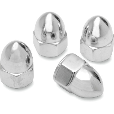 Ecrous borgnes WARE - 10"-24 - Chromé - Lot de 5