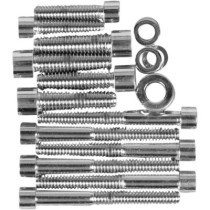 Kit Visserie lisse Carter de Transmission - Harley Davidson Dyna, Softail, Touring de 1987 à 2006 - Chromé