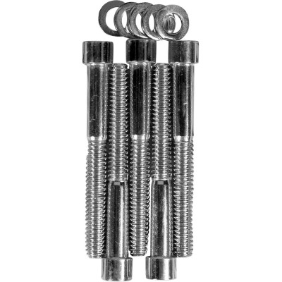 Kit Visserie lisse Carter de Transmission - Harley Davidson Shovel, Softail, Touring de 1980 à 1986 - Chromé